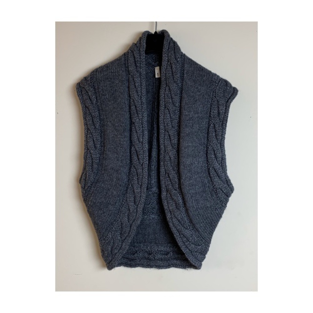 MOTH U.K. CHARCOAL GREY BOLERO SWEATER